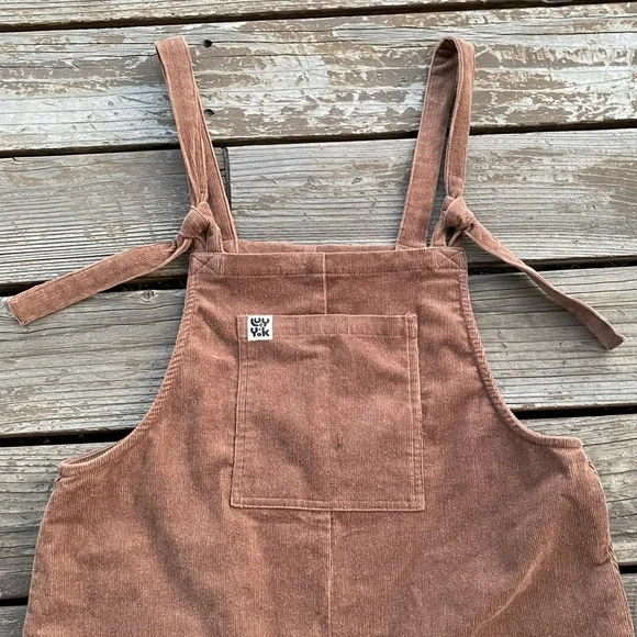 Lucy & yak brown corduroy dungarees overalls - Picture 5 of 9